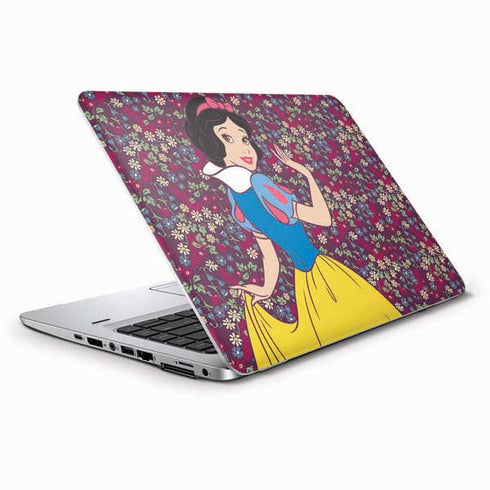 Disney Snow White Character with Floral Pattern HP Elitebook Skin